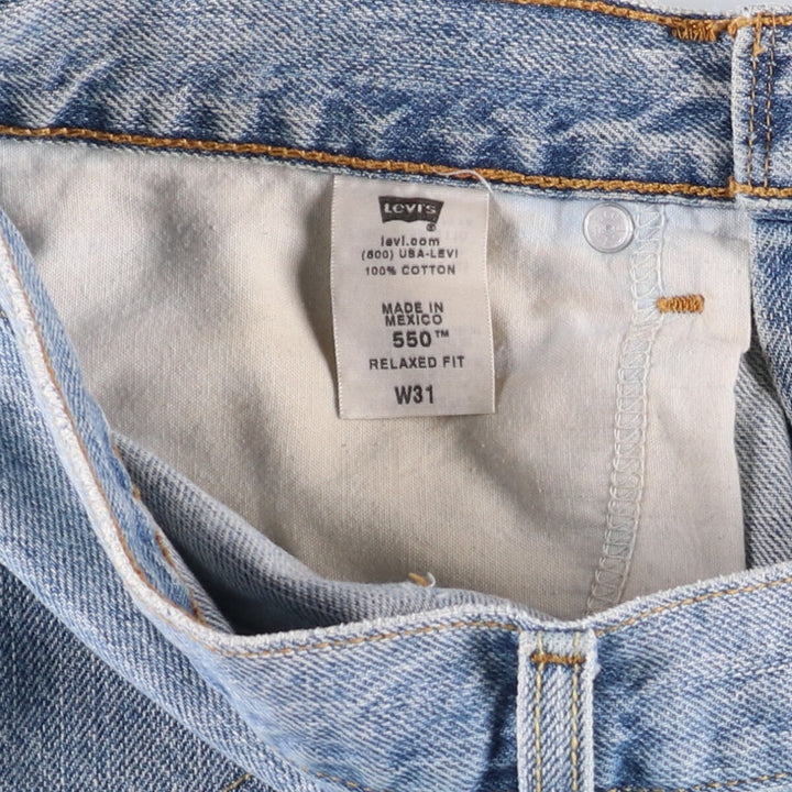 Levi's 550 Relaxed Fit Denim Shorts, Men's Size W32 cotton blue type Vintage Second Hand