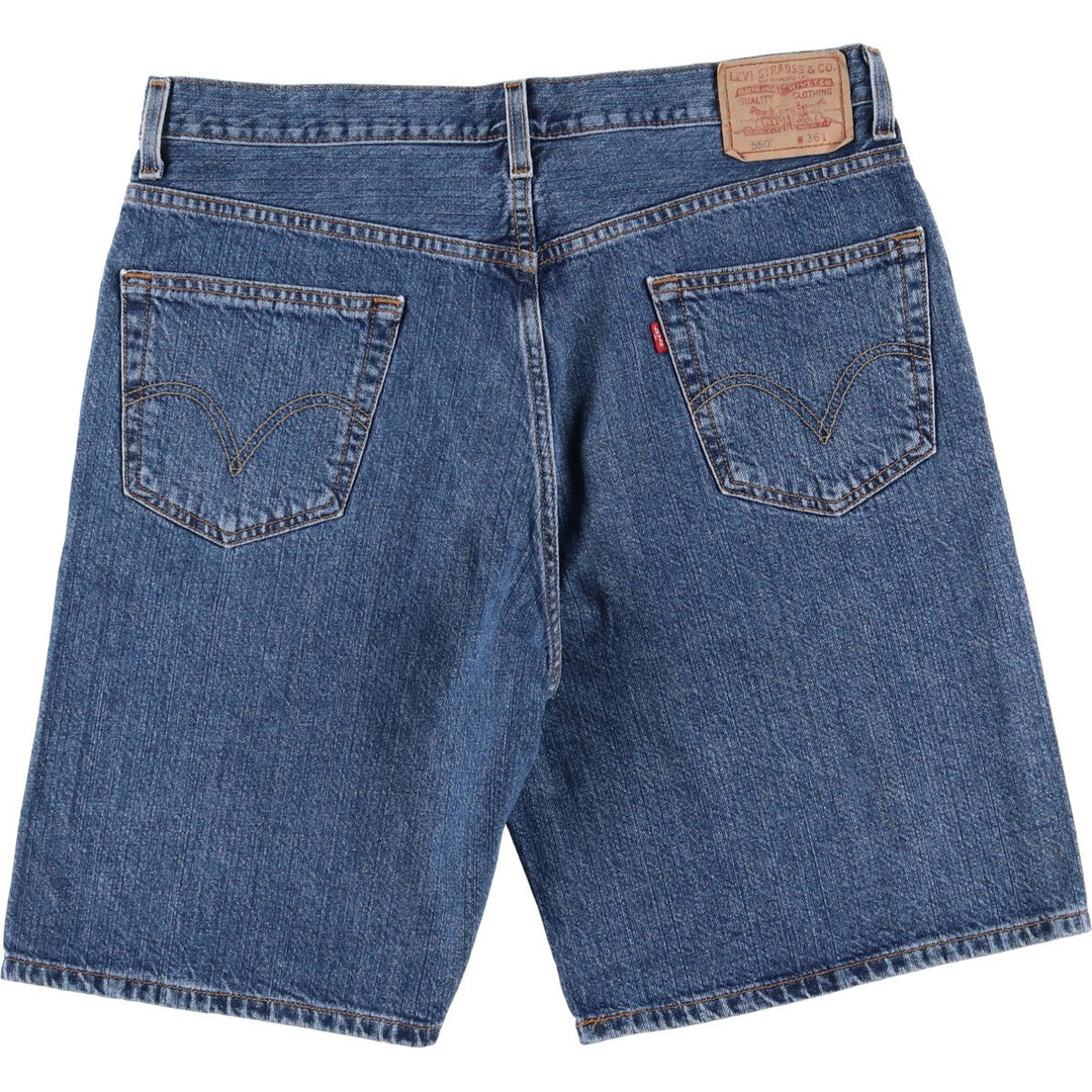 00'S Levi's 550 Relaxed Fit Denim Shorts, Half Pants, Jorts, Men's, W36 cotton blue type Vintage Second Hand