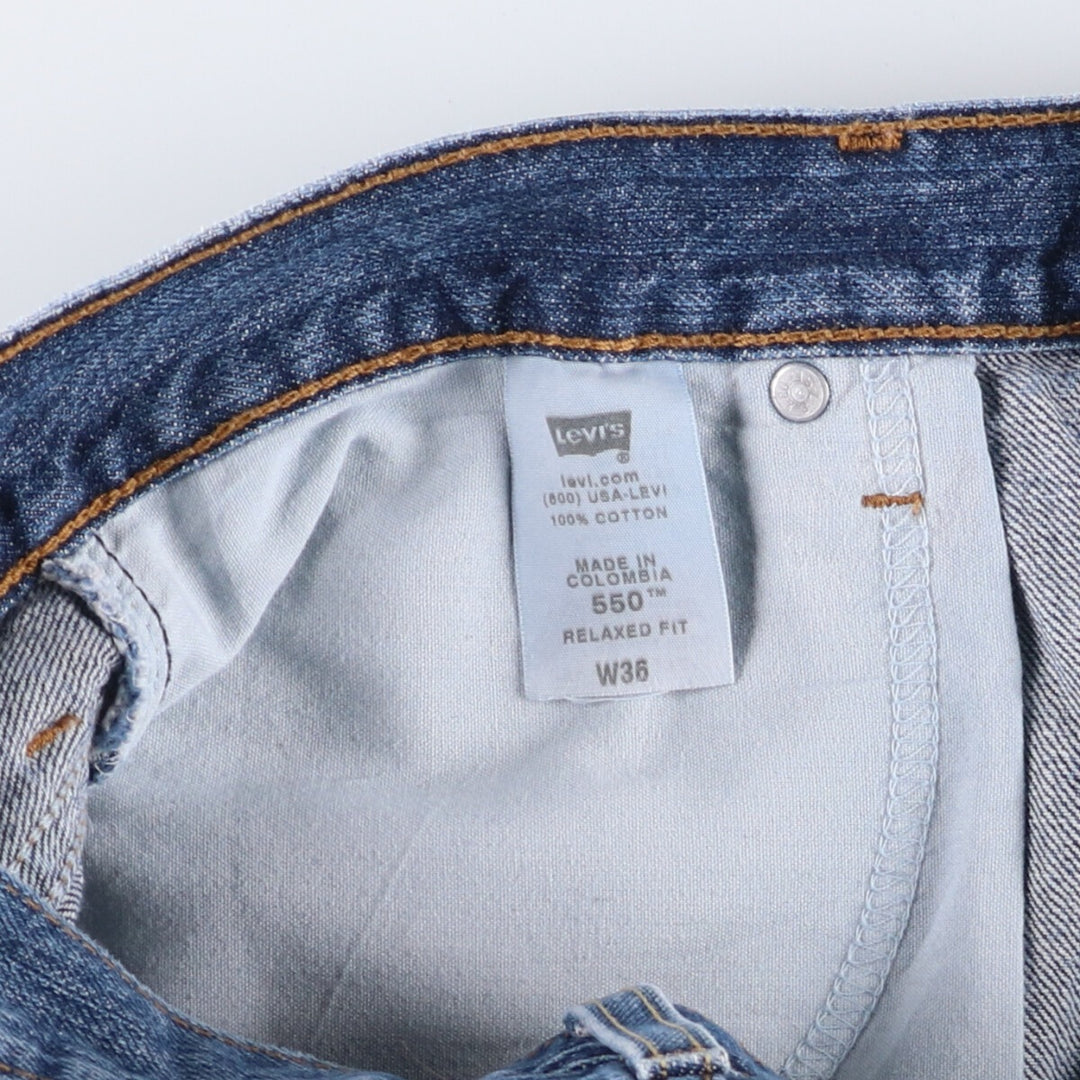 00'S Levi's 550 Relaxed Fit Denim Shorts, Half Pants, Jorts, Men's, W36 cotton blue type Vintage Second Hand