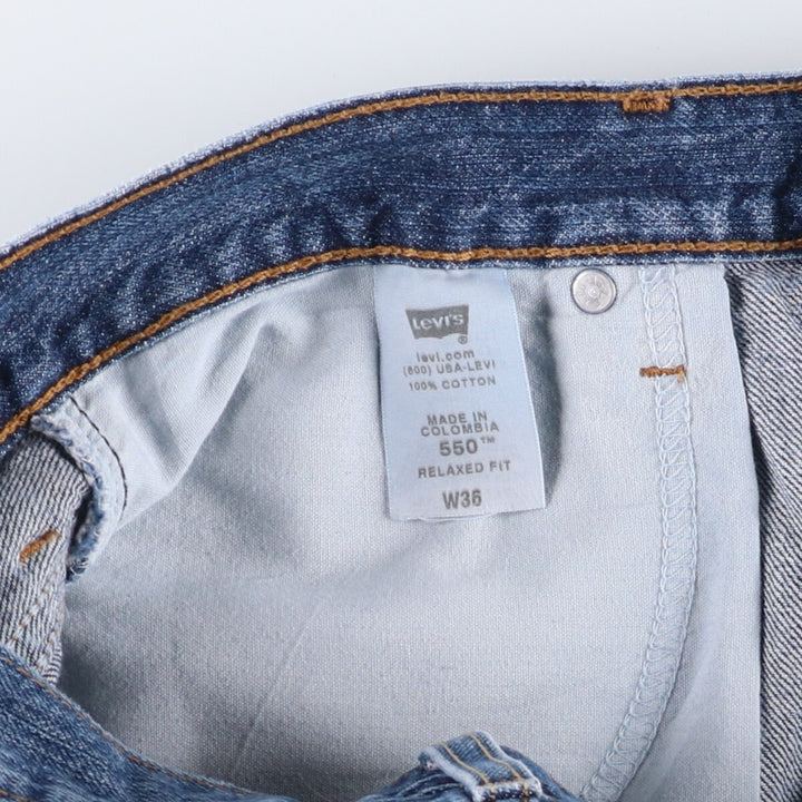00'S Levi's 550 Relaxed Fit Denim Shorts, Half Pants, Jorts, Men's, W36 cotton blue type Vintage Second Hand