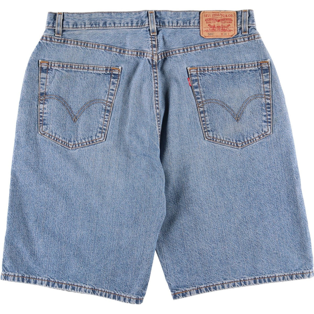 2000'S Levi's 569 Loose Fit Denim Shorts (Men's Size 36) cotton blue type Vintage Second Hand