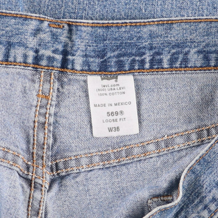 2000'S Levi's 569 Loose Fit Denim Shorts (Men's Size 36) cotton blue type Vintage Second Hand