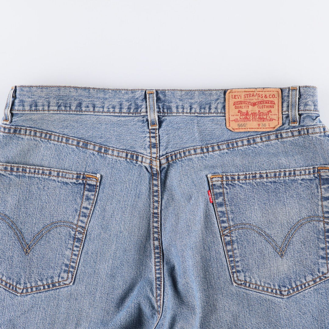 2000'S Levi's 569 Loose Fit Denim Shorts (Men's Size 36) cotton blue type Vintage Second Hand