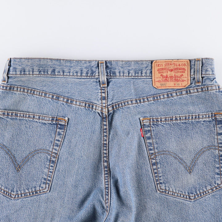 2000'S Levi's 569 Loose Fit Denim Shorts (Men's Size 36) cotton blue type Vintage Second Hand