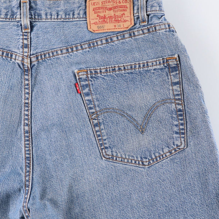 2000'S Levi's 569 Loose Fit Denim Shorts (Men's Size 36) cotton blue type Vintage Second Hand