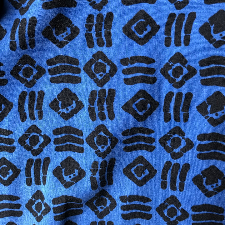 90'S GAP Old Gap all-over print short-sleeve cotton shirt, men's XL size, vintage cotton blue type Vintage Second Hand
