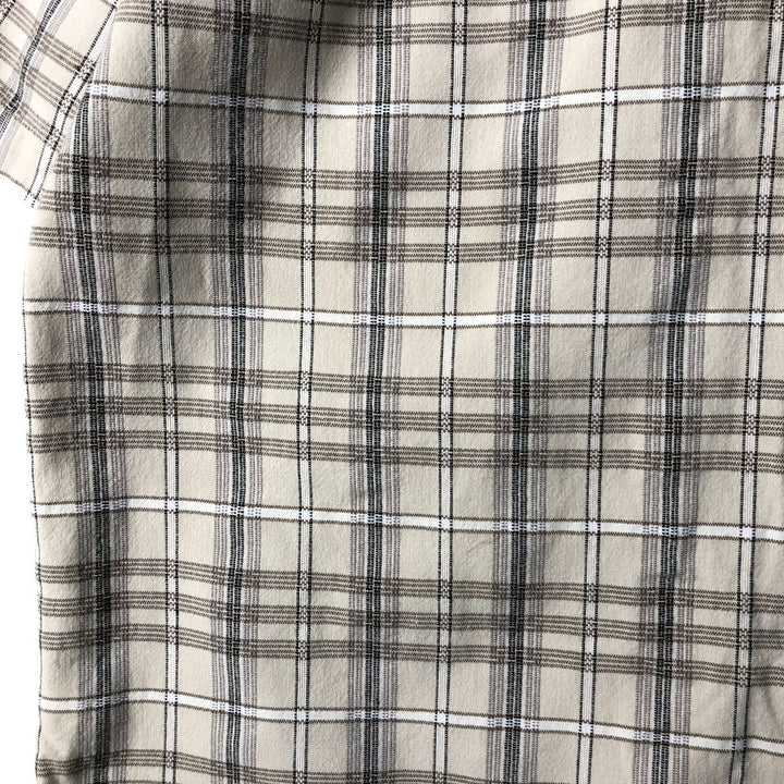 90s-00'S Columbia Short Sleeve Cotton Check Shirt Box Shirt Men's L Size Vintage cotton Beige type Vintage Second Hand