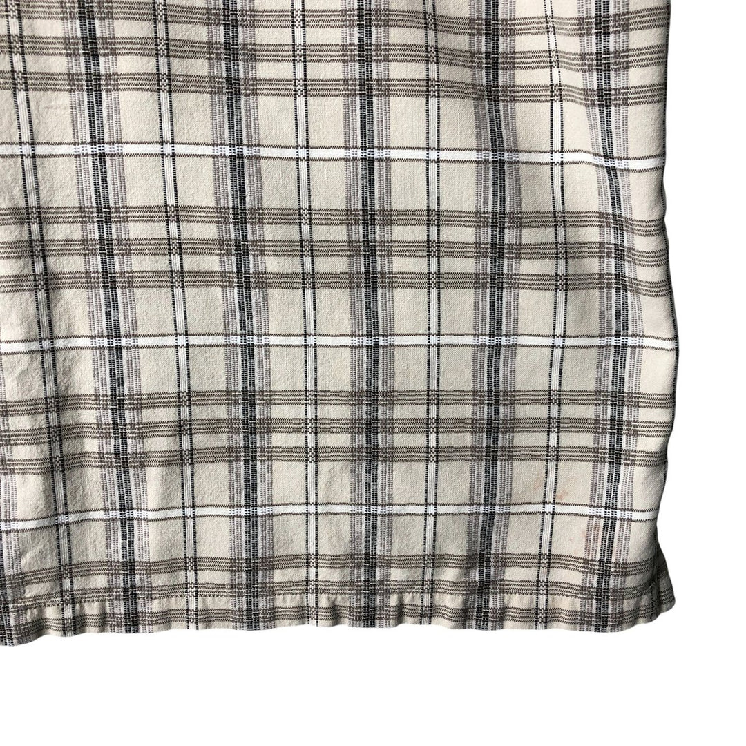 90s-00'S Columbia Short Sleeve Cotton Check Shirt Box Shirt Men's L Size Vintage cotton Beige type Vintage Second Hand