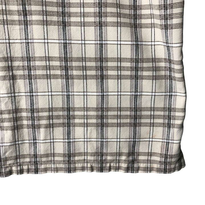 90s-00'S Columbia Short Sleeve Cotton Check Shirt Box Shirt Men's L Size Vintage cotton Beige type Vintage Second Hand