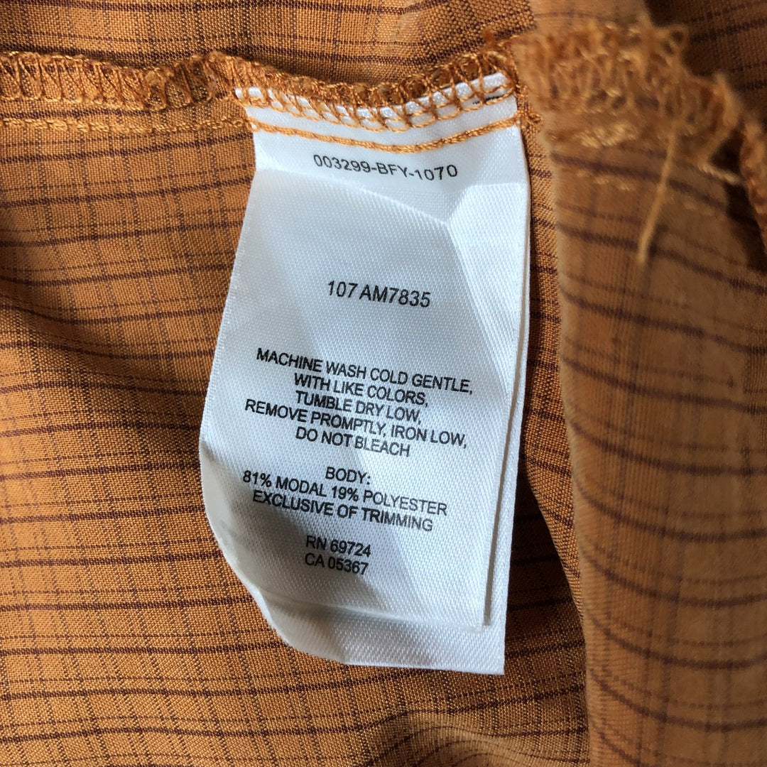 2000'S Columbia Short Sleeve Check Shirt, Box Shirt, Men's Size L Modal brown type Vintage Second Hand