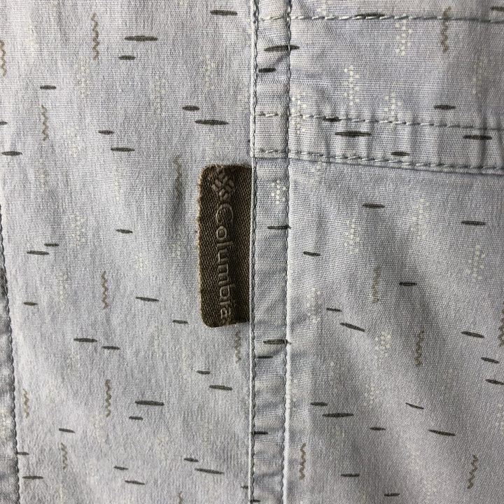 Columbia All-Over Print Short Sleeve Cotton Box Shirt, Men's XL cotton Blue type light blue Vintage Second Hand