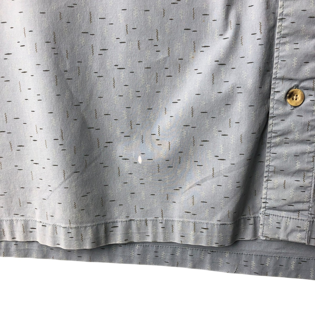 Columbia All-Over Print Short Sleeve Cotton Box Shirt, Men's XL cotton Blue type light blue Vintage Second Hand