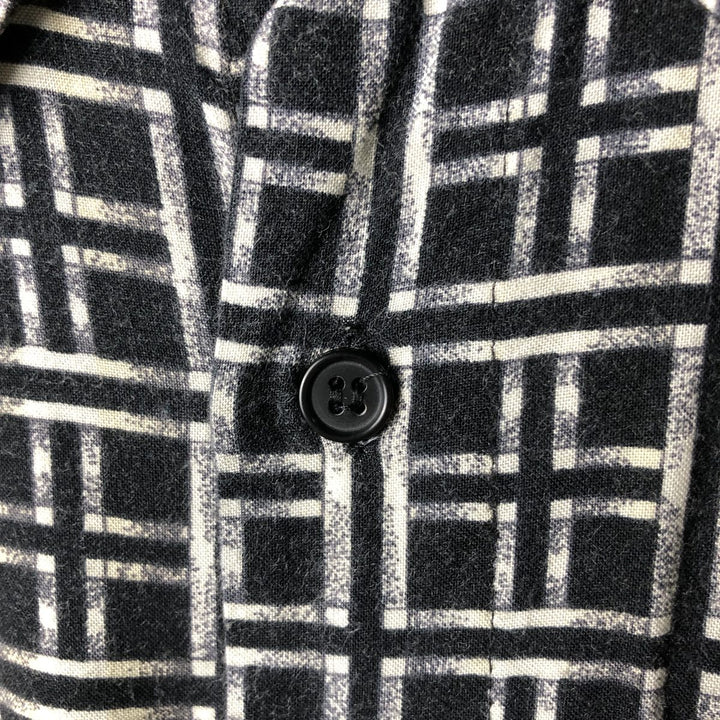 Vintage 1980'S EXECUTIVE CLUB short-sleeved check shirt, size M, men's unclear black type Vintage Second Hand