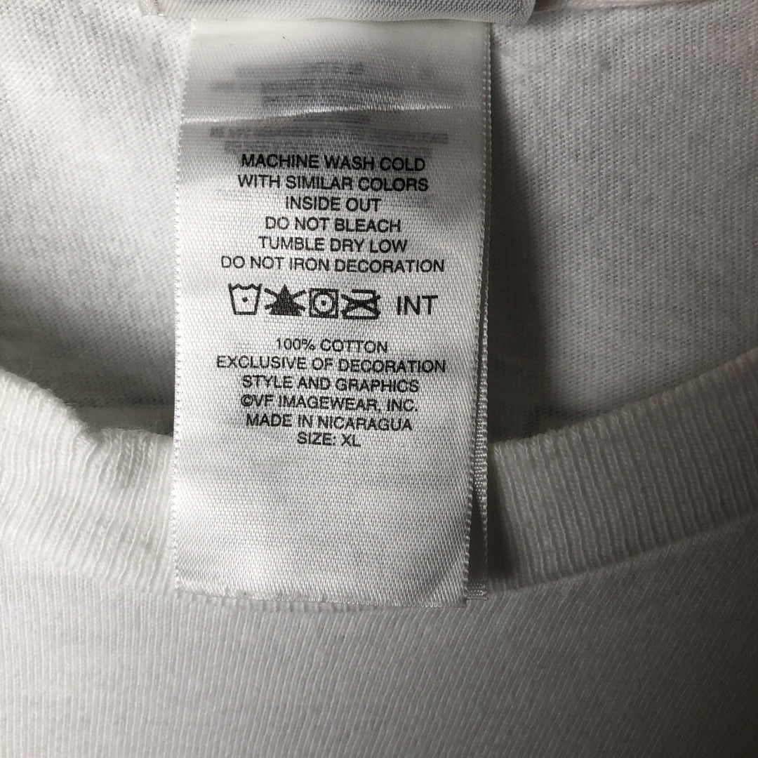 Harley-Davidson Fire Pattern Long T-Shirt, Men's L Size cotton white type Vintage Second Hand