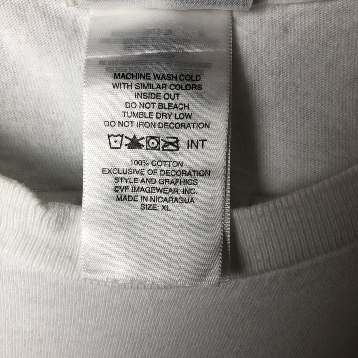 Harley-Davidson Fire Pattern Long T-Shirt, Men's L Size cotton white type Vintage Second Hand