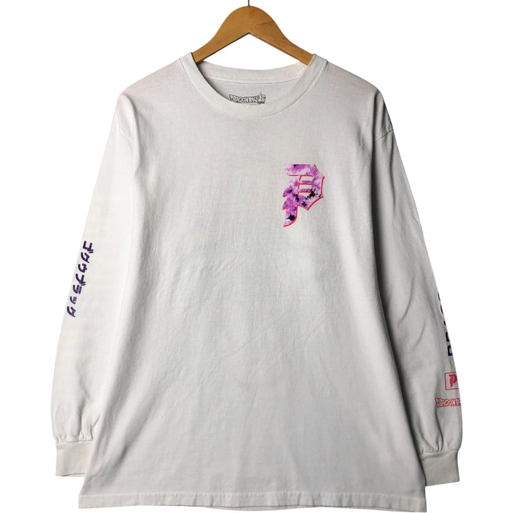 Primitive Dragon Ball Super Goku Black Long T-shirt Long T Men's L size cotton white type Vintage Second Hand
