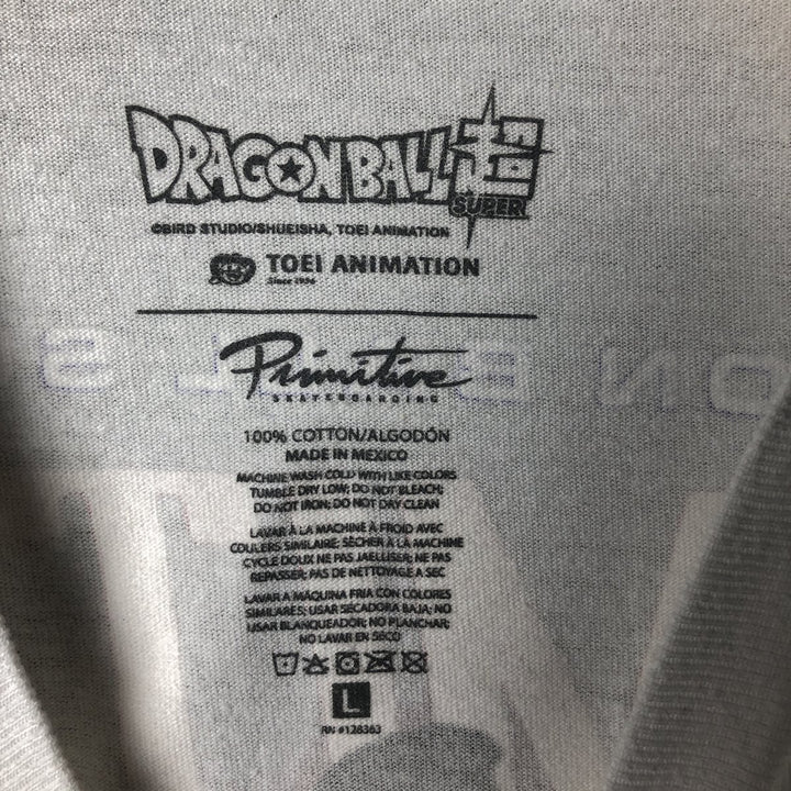 Primitive Dragon Ball Super Goku Black Long T-shirt Long T Men's L size cotton white type Vintage Second Hand