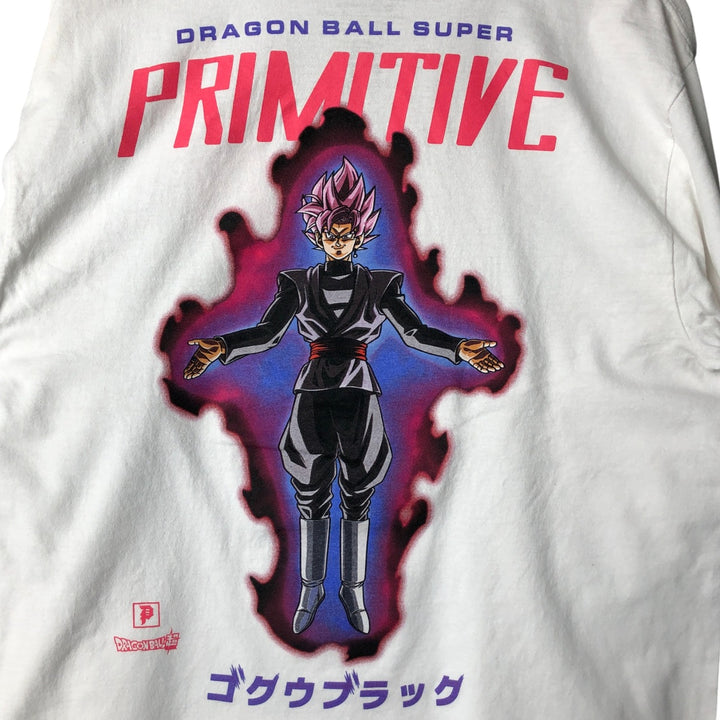 Primitive Dragon Ball Super Goku Black Long T-shirt Long T Men's L size cotton white type Vintage Second Hand
