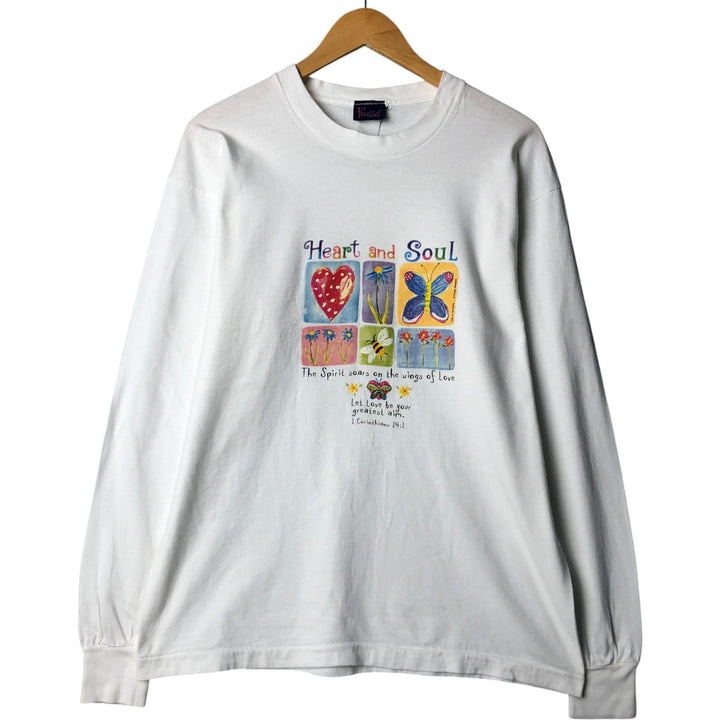 Freeze Long T-shirt, Men's L size unclear white type Vintage Second Hand