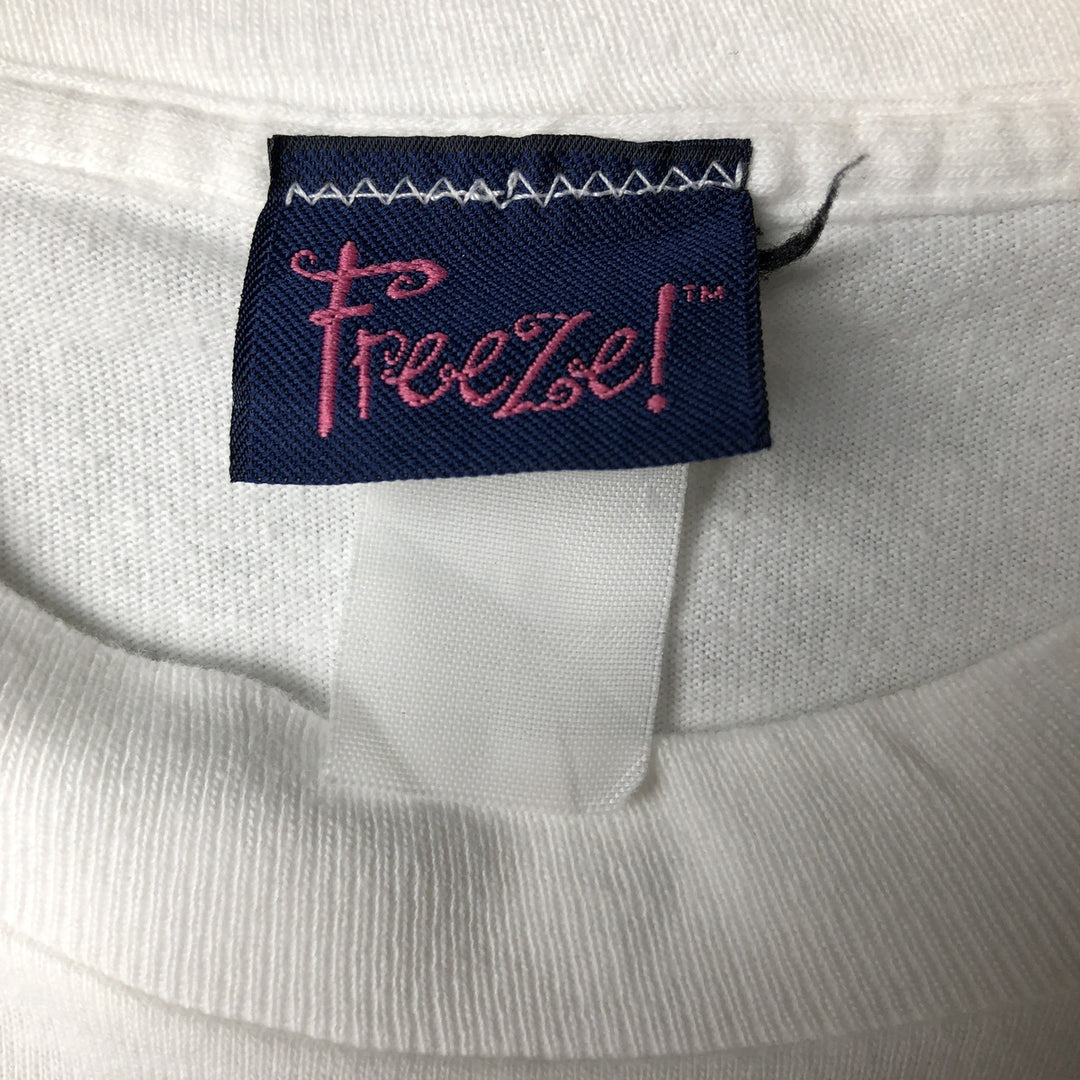 Freeze Long T-shirt, Men's L size unclear white type Vintage Second Hand