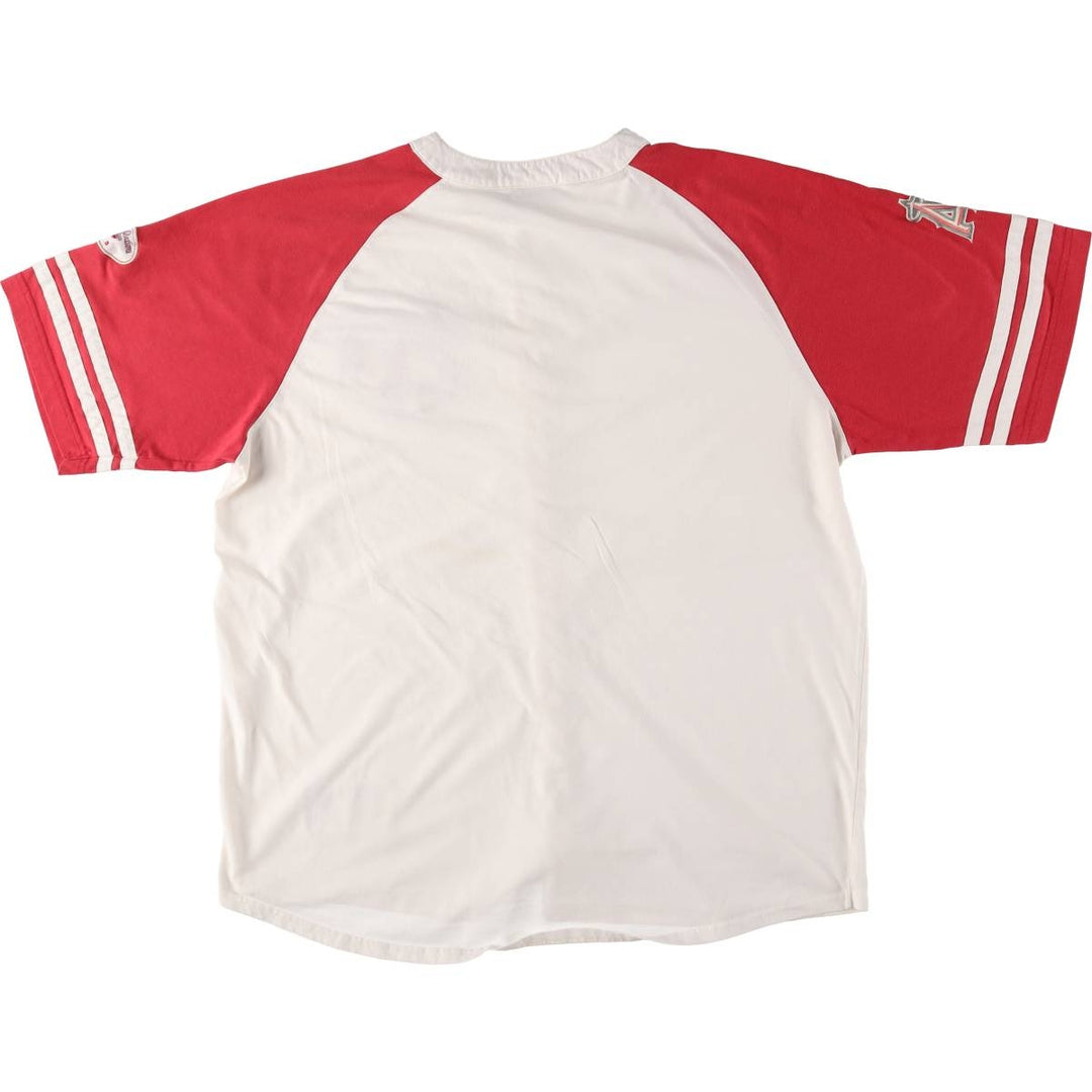 90'S Lee SPORT MLB LOS ANGELES ANGELS Los Angeles Angels Game Shirt Baseball Shirt Men's XL polyester white type Vintage Second Hand
