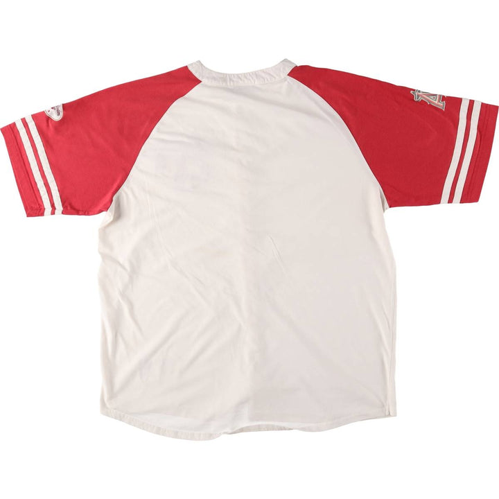 90'S Lee SPORT MLB LOS ANGELES ANGELS Los Angeles Angels Game Shirt Baseball Shirt Men's XL polyester white type Vintage Second Hand