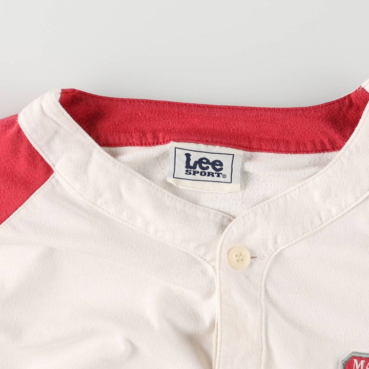 90'S Lee SPORT MLB LOS ANGELES ANGELS Los Angeles Angels Game Shirt Baseball Shirt Men's XL polyester white type Vintage Second Hand
