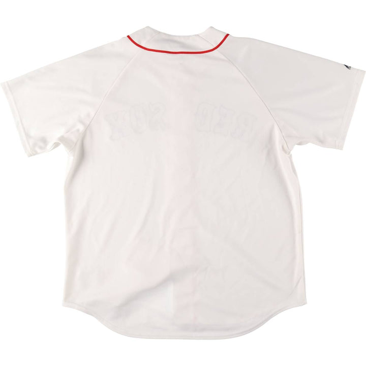 90'S Majestic MLB BOSTON REDSOX Boston Red Sox Game Shirt Baseball Shirt Men's XL polyester white type Vintage Second Hand