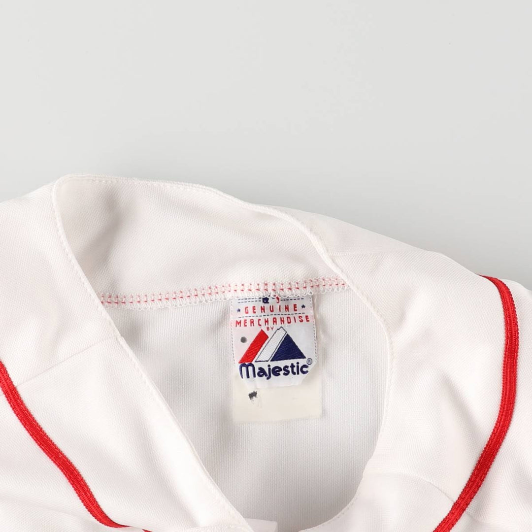 90'S Majestic MLB BOSTON REDSOX Boston Red Sox Game Shirt Baseball Shirt Men's XL polyester white type Vintage Second Hand