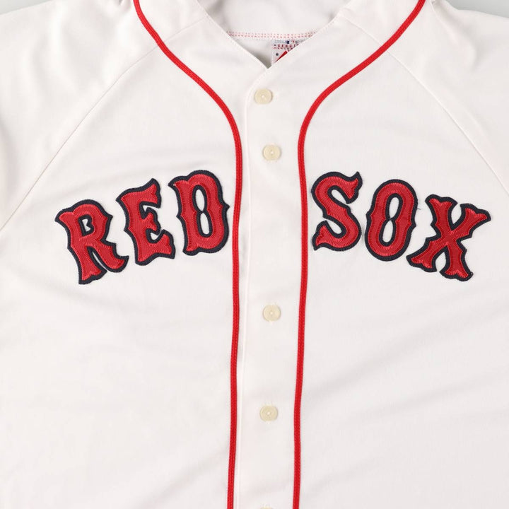 90'S Majestic MLB BOSTON REDSOX Boston Red Sox Game Shirt Baseball Shirt Men's XL polyester white type Vintage Second Hand