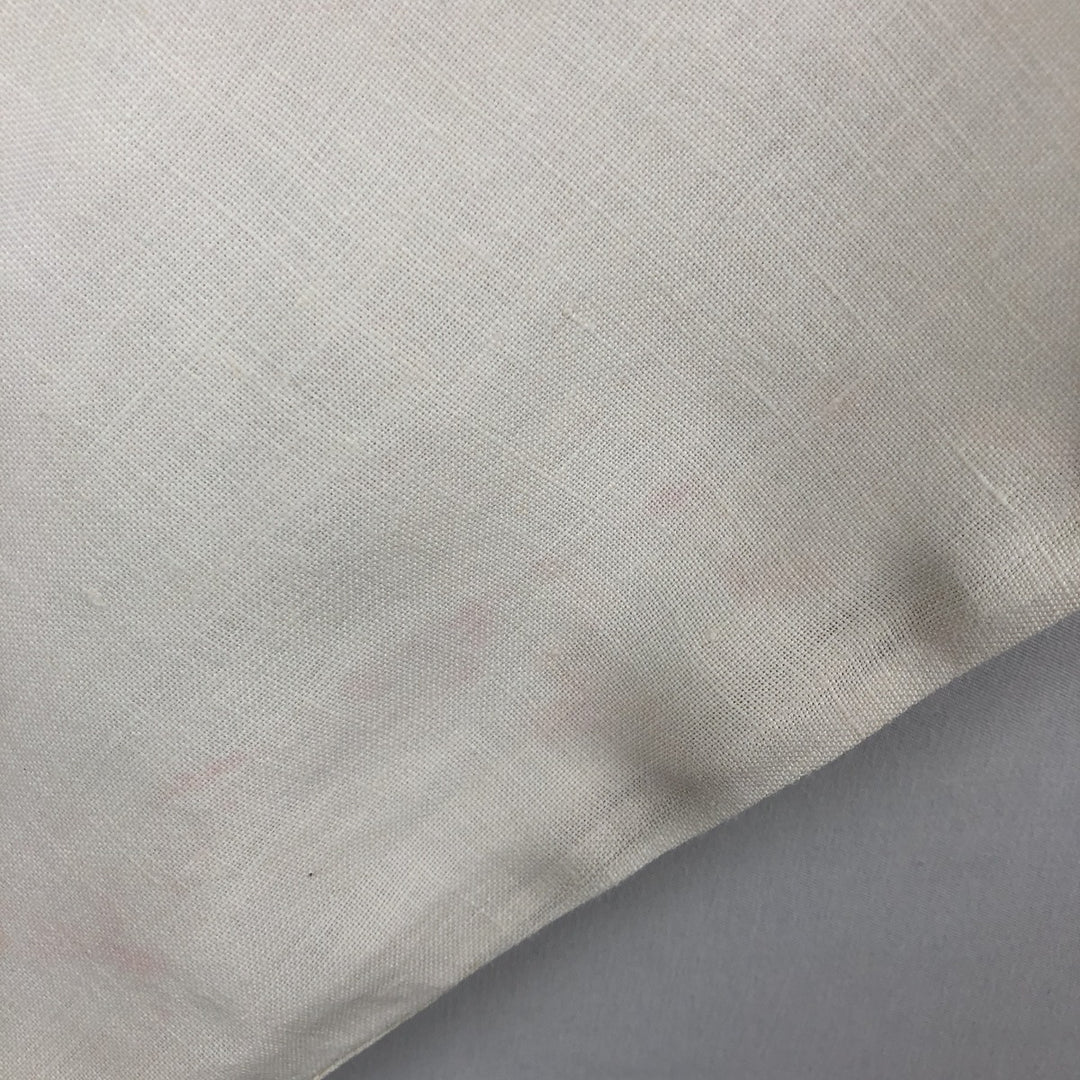 Brooks Brothers SPORT SHIRT Long-Sleeve Linen Button-Down Shirt, Men's Size S (approx.) linen pale white type Vintage Second Hand