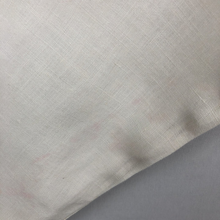 Brooks Brothers SPORT SHIRT Long-Sleeve Linen Button-Down Shirt, Men's Size S (approx.) linen pale white type Vintage Second Hand