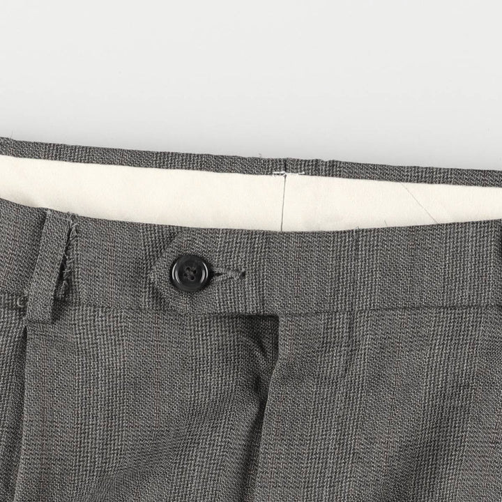 Haggar Two-pleat Gun Club Check Slacks, Men's Size W34 polyester gray type Vintage Second Hand