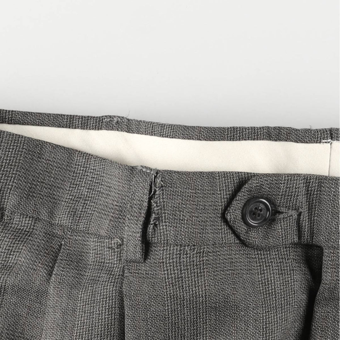 Haggar Two-pleat Gun Club Check Slacks, Men's Size W34 polyester gray type Vintage Second Hand