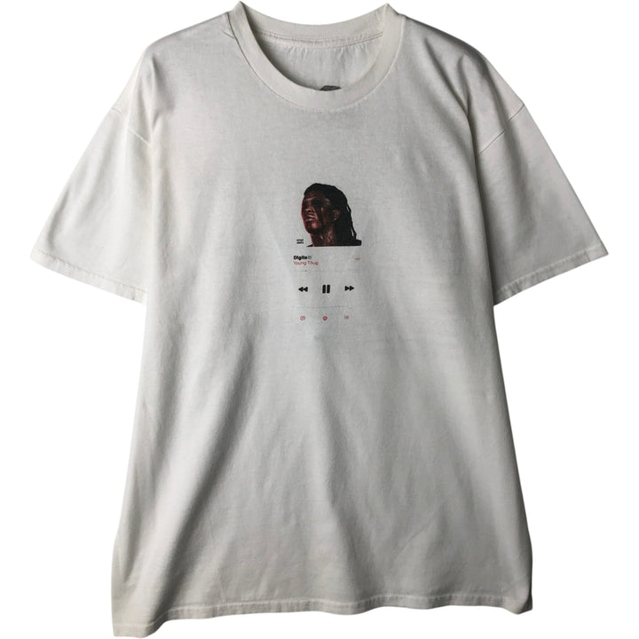 YOUNG THUG Rap T-Shirt (Men's XL equivalent) unclear white type Vintage Second Hand