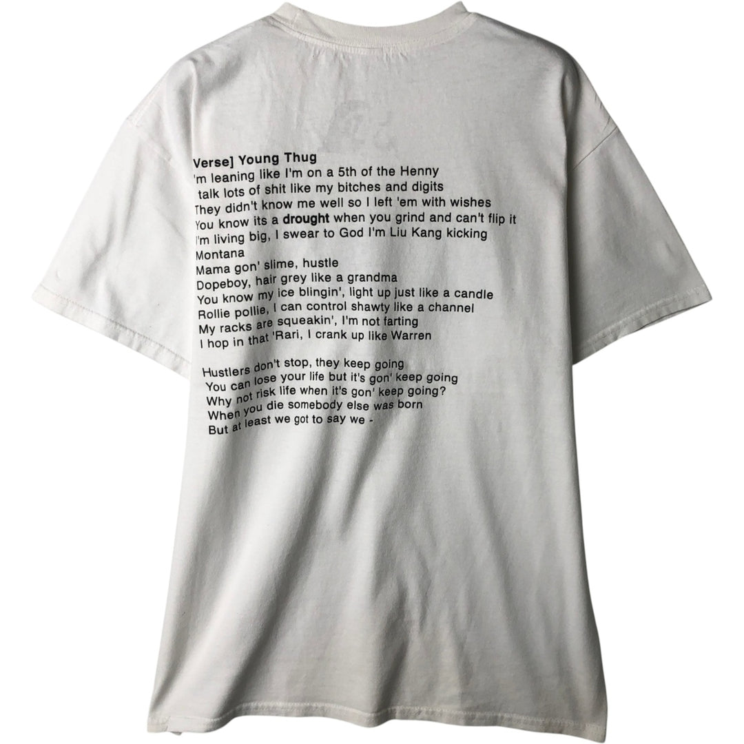 YOUNG THUG Rap T-Shirt (Men's XL equivalent) unclear white type Vintage Second Hand