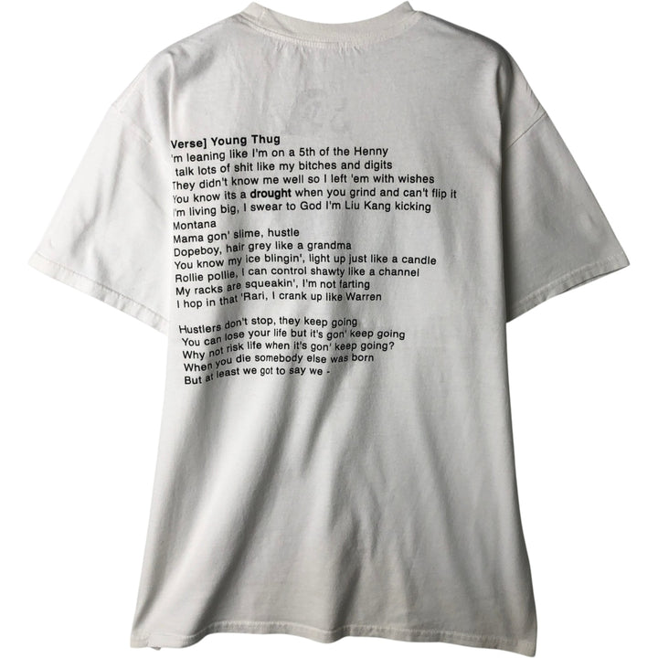 YOUNG THUG Rap T-Shirt (Men's XL equivalent) unclear white type Vintage Second Hand