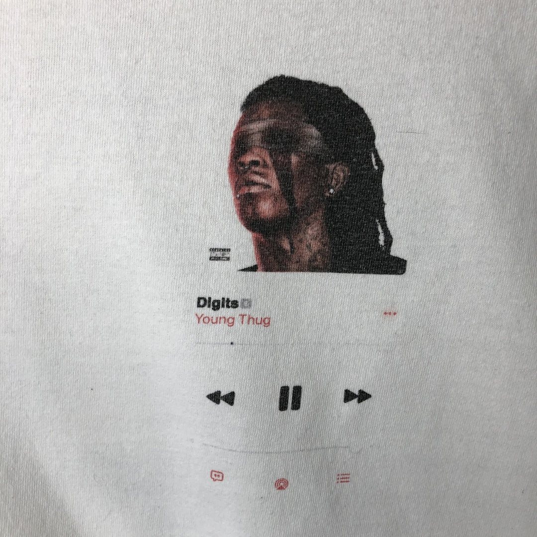 YOUNG THUG Rap T-Shirt (Men's XL equivalent) unclear white type Vintage Second Hand
