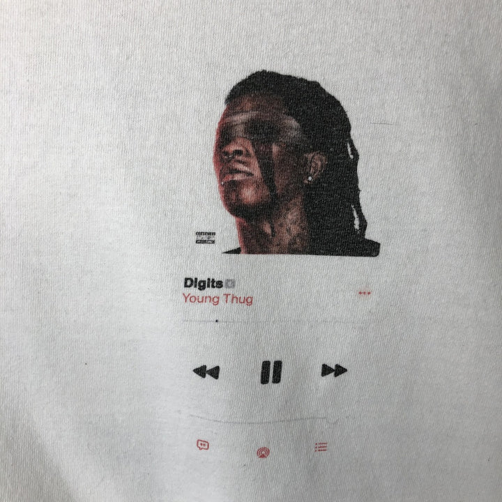 YOUNG THUG Rap T-Shirt (Men's XL equivalent) unclear white type Vintage Second Hand
