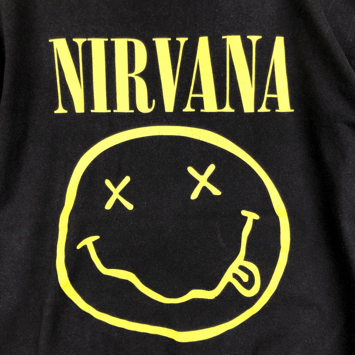 NIRVANA Nirvana Band T-shirt, Band T, Men's M size cotton black type Vintage Second Hand