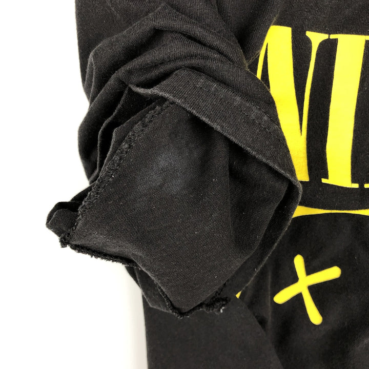 NIRVANA Nirvana Band T-shirt, Band T, Men's M size cotton black type Vintage Second Hand