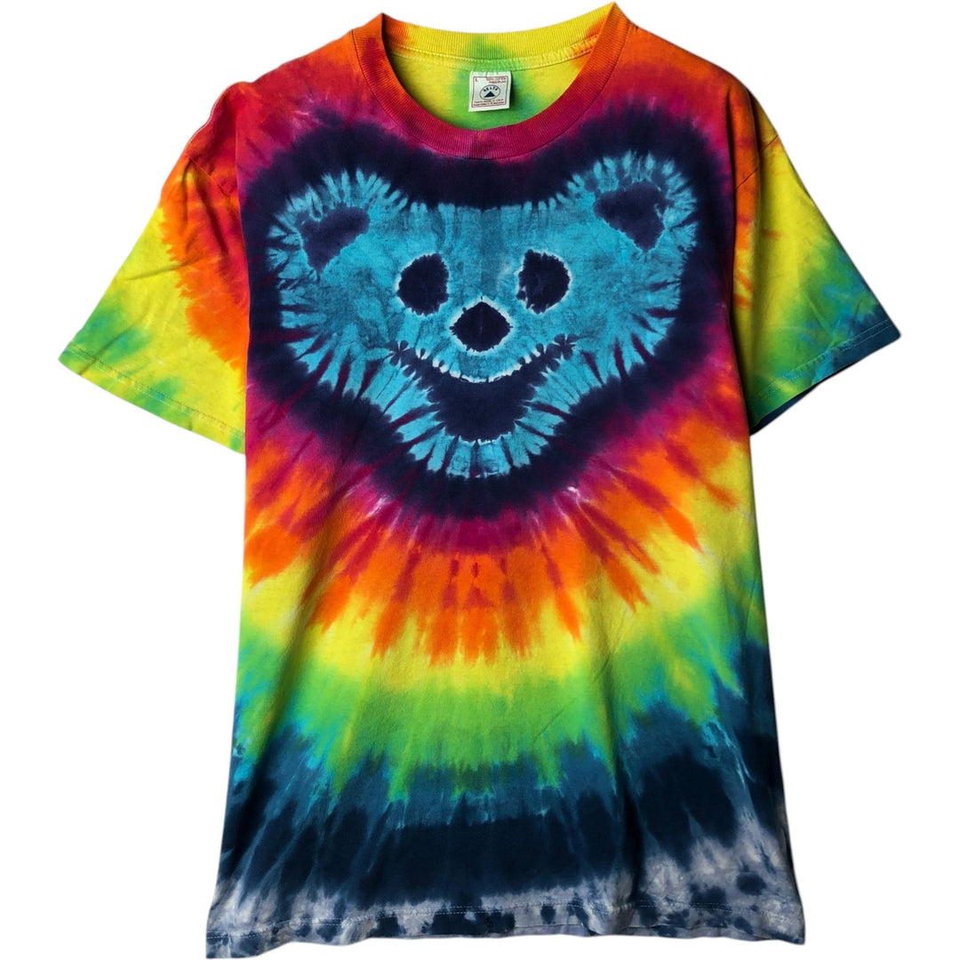 2000'S Delta Grateful Dead Tie-Dye Pattern Band T-Shirt, Made in USA, Men's Size L (approx.) cotton blue type Vintage Second Hand