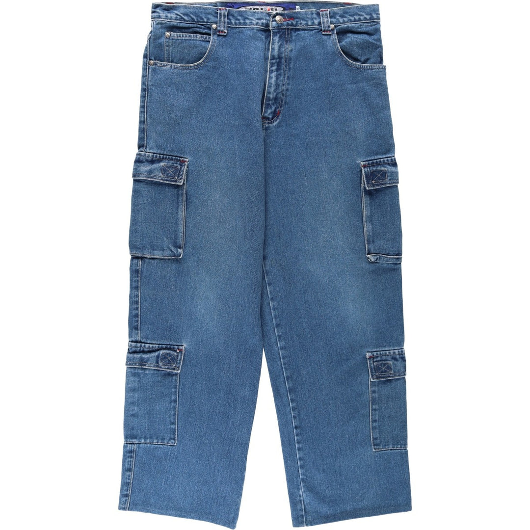 RELIQ Denim Cargo Pants, Men's Size W37 (approx.) cotton blue type Vintage Second Hand