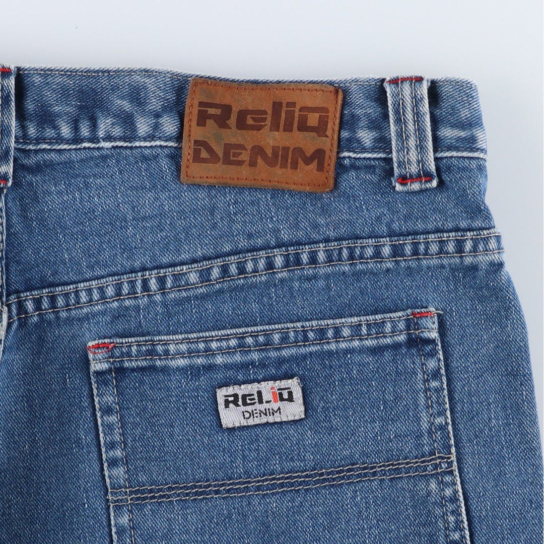 RELIQ Denim Cargo Pants, Men's Size W37 (approx.) cotton blue type Vintage Second Hand