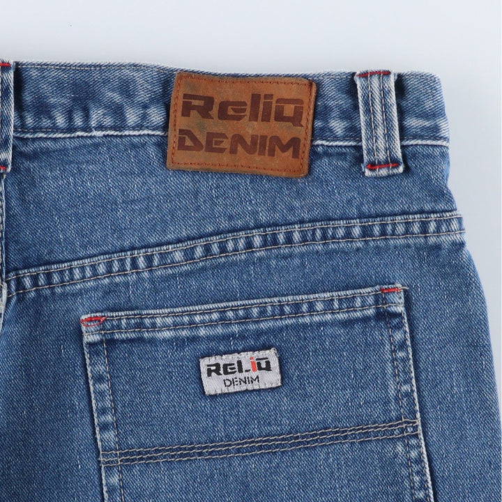 RELIQ Denim Cargo Pants, Men's Size W37 (approx.) cotton blue type Vintage Second Hand