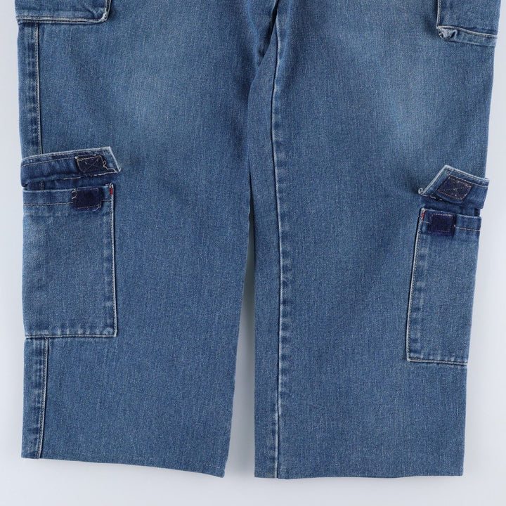 RELIQ Denim Cargo Pants, Men's Size W37 (approx.) cotton blue type Vintage Second Hand