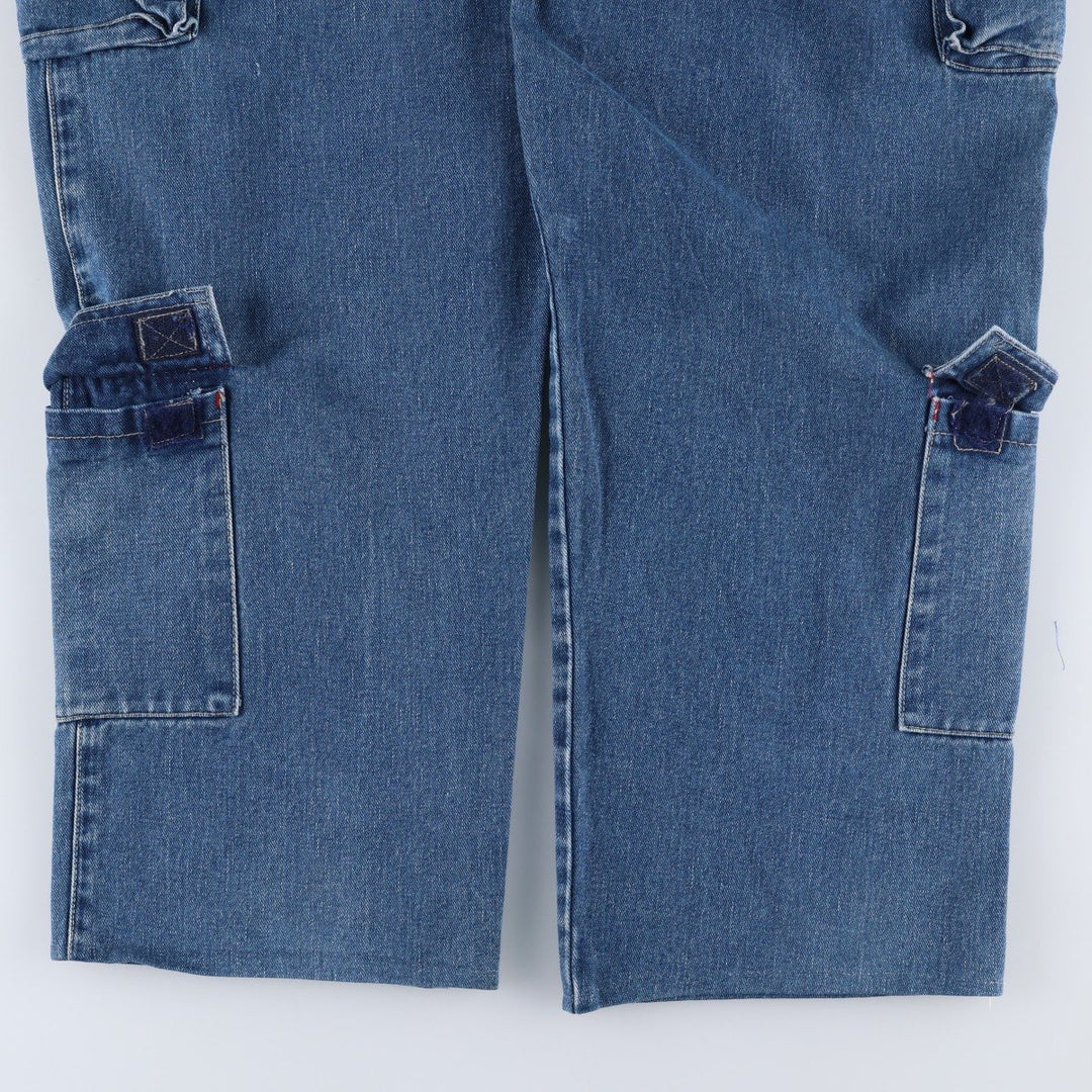 RELIQ Denim Cargo Pants, Men's Size W37 (approx.) cotton blue type Vintage Second Hand