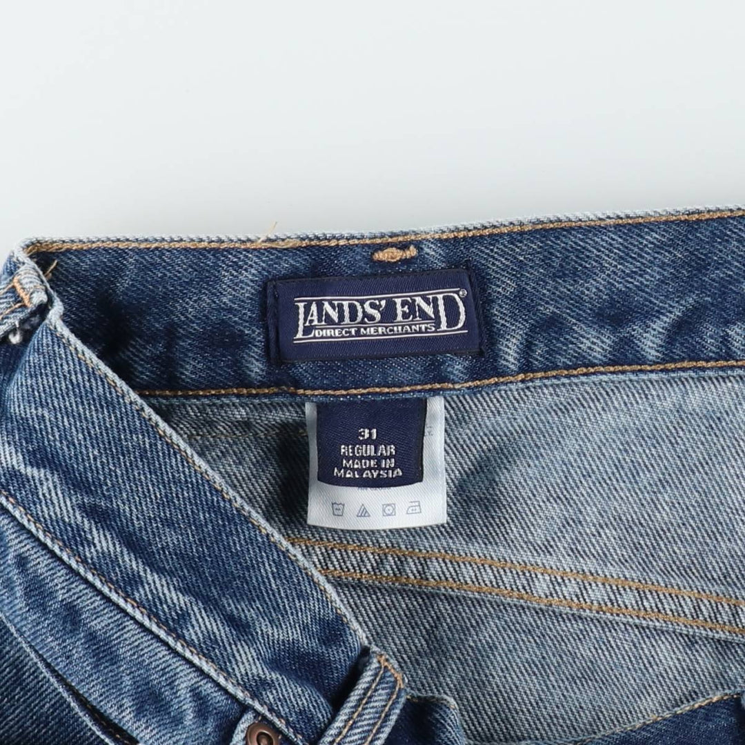 Lands' End Tapered Denim Pants, Men's Size W31 (approx.) cotton blue type Vintage Second Hand