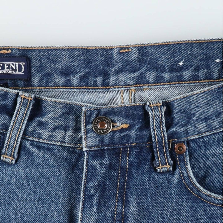 Lands' End Tapered Denim Pants, Men's Size W31 (approx.) cotton blue type Vintage Second Hand