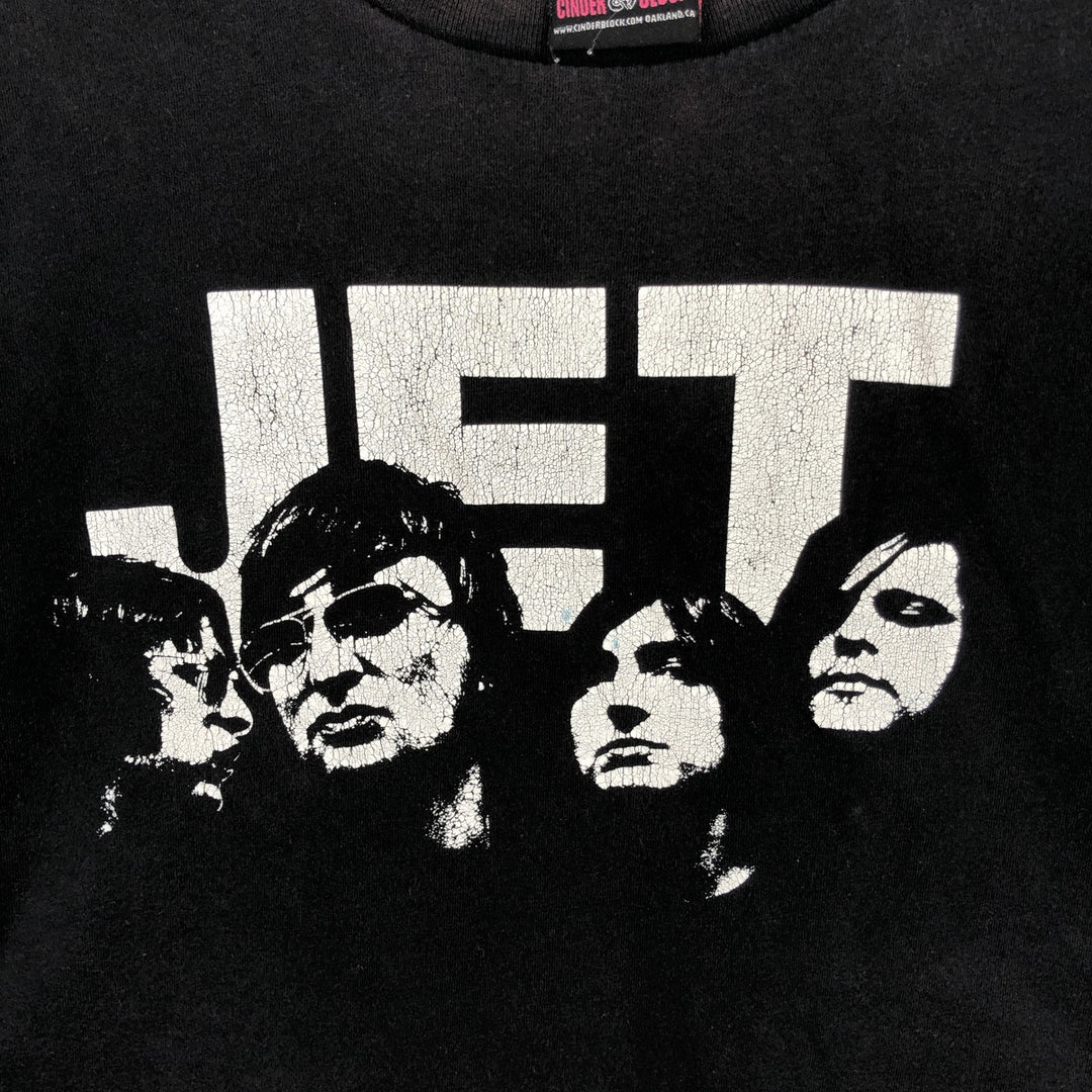 JET Band T-shirt, Men's Size S (approx.) cotton black type Vintage Second Hand
